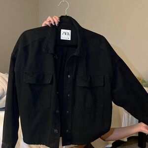 Zara Black Denim Jacket